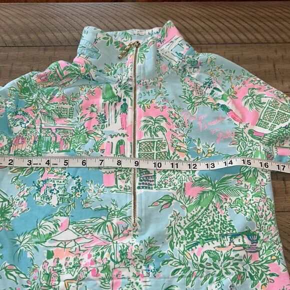 Lilly Pulitzer 🌴 🌸Palm Beach 🌺🏖️ Skipper Hoodie Kangaroo 🦘Pockets 1/2 Zip🆙 - Picture 7 of 17
